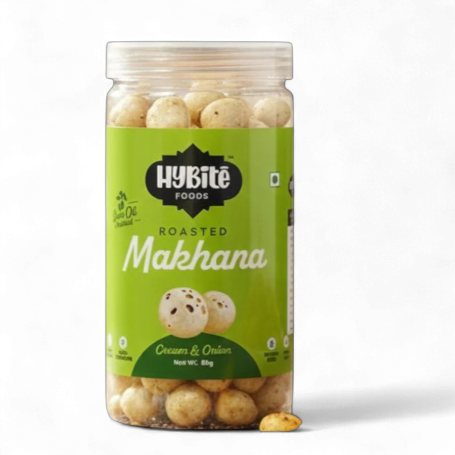 Cream and Onion Makhana| Roasted Fox Nuts - Hybite Foods